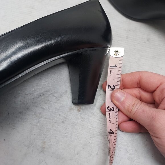 The Row Charlotte Leather Black Heel Pump Shoe - Picture 11 of 11